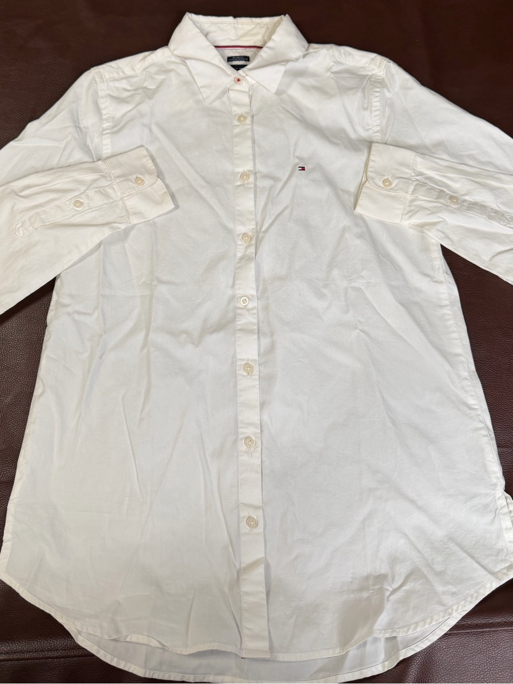 Tommy Hilfiger White Button-Down Dress Shirt